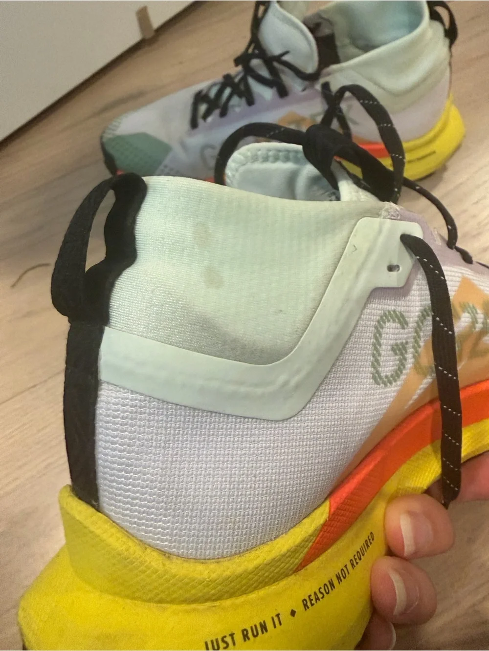 Nike Trail Running Shoes - Mint, Neon Yellow & Orange Accents